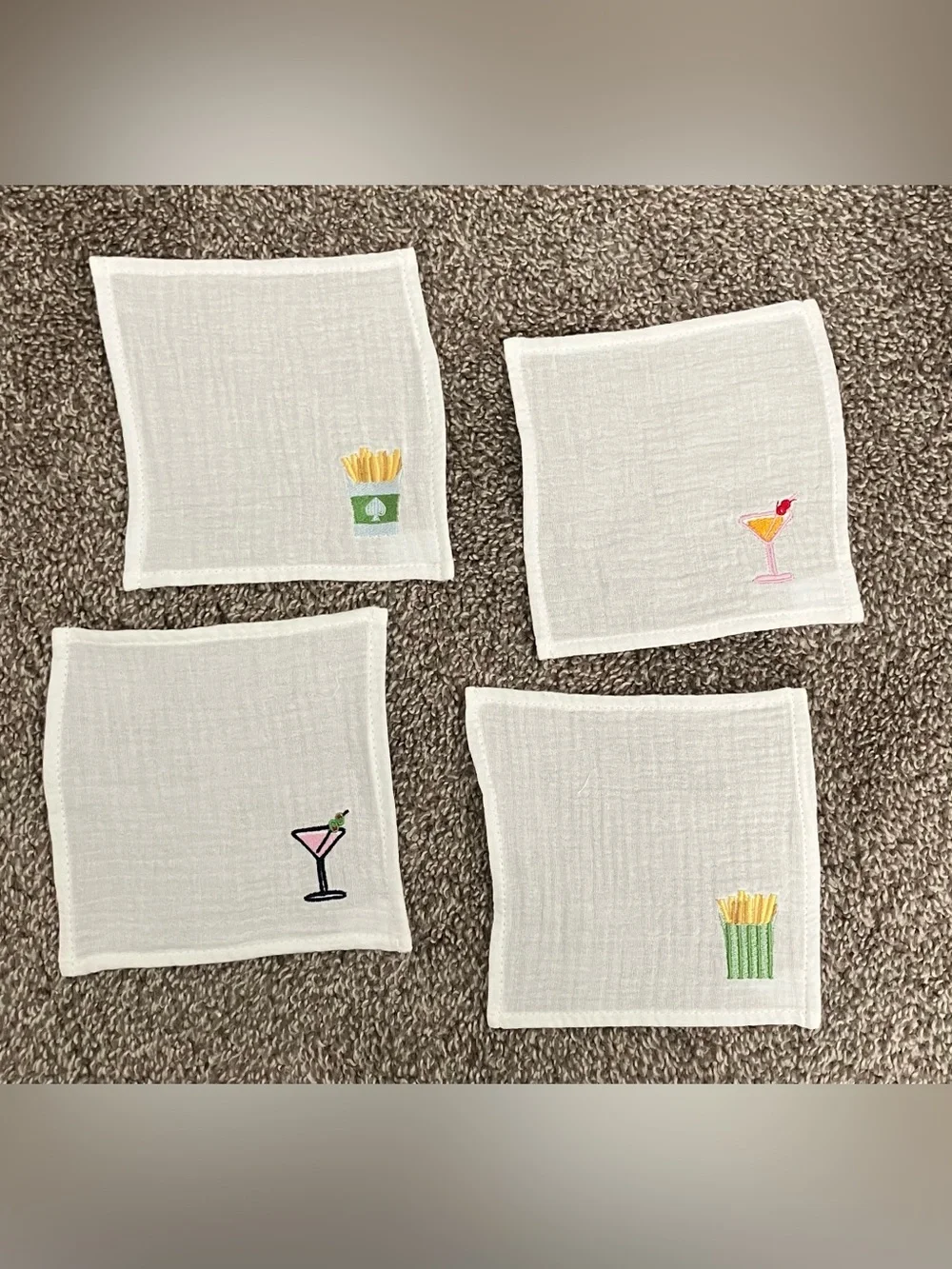Kate Spade Set of 4 Cloth Cocktail Napkins - BRAND NEW